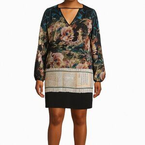 RARE Clover Canyon Long Sleeve Printed Shift Dress